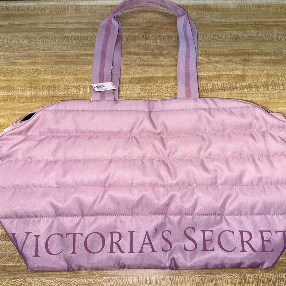 Victoria's Secret Light Pink Quilted Tote